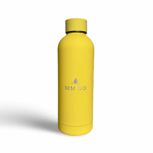 Sárga hőtartó kulacs – 500 ml, rozsdamentes acél, BPA-mentes