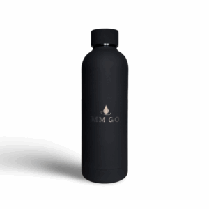Fekete hőtartó kulacs – 500 ml, rozsdamentes acél, BPA-mentes