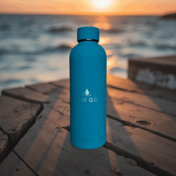 Kék hőtartó kulacs – 500 ml, rozsdamentes acél, BPA-mentes - Image 3