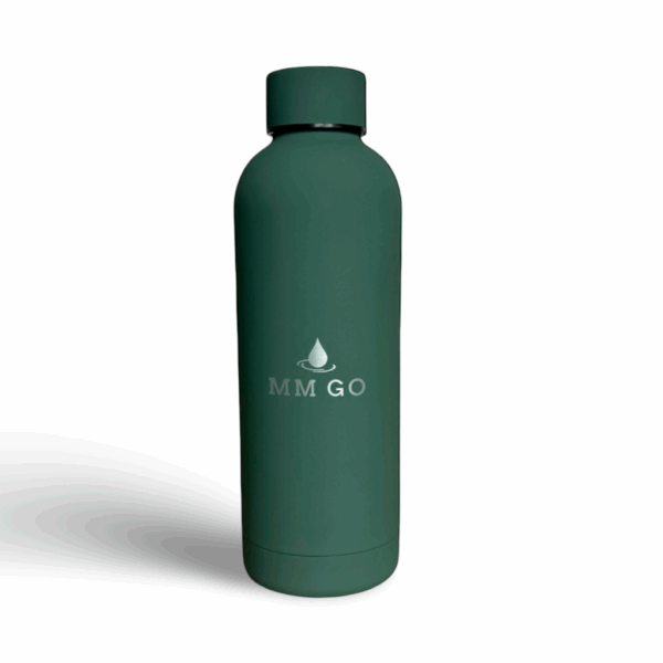 Zöld hőtartó kulacs – 500 ml, rozsdamentes acél, BPA-mentes