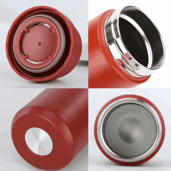 Kompakt kávés termosz 300 ml - Piros - Image 4